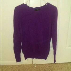 Long sleeved purple sweater